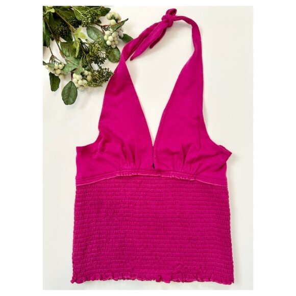 New Anthropologie DANIKA HALTER SMOCKED TANK NWT Size Small - Picture 6 of 8